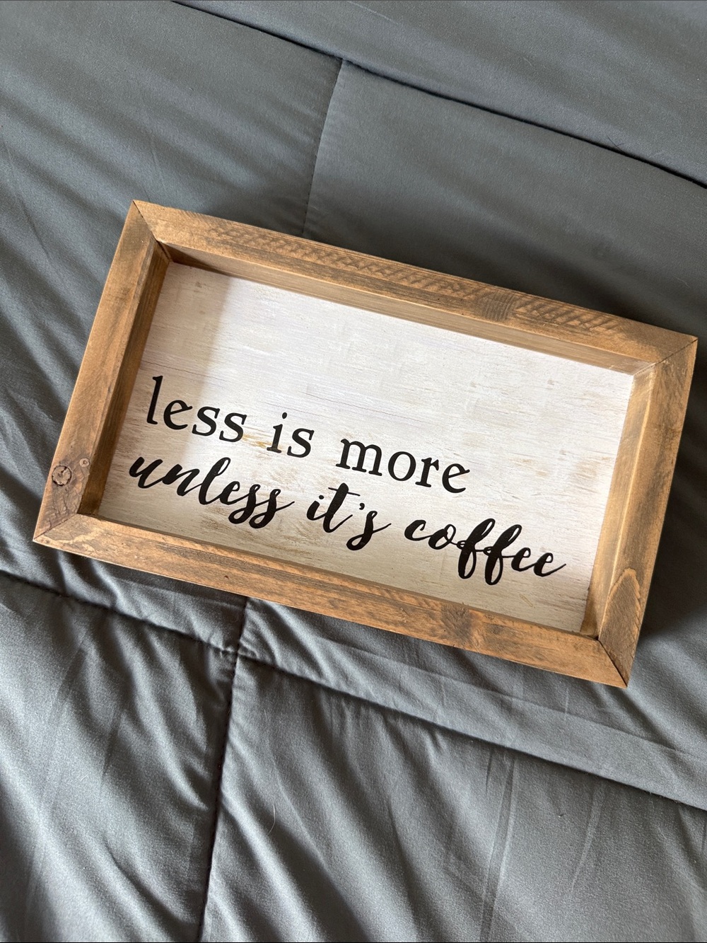 Rustic Wood Framed Coffee Sign